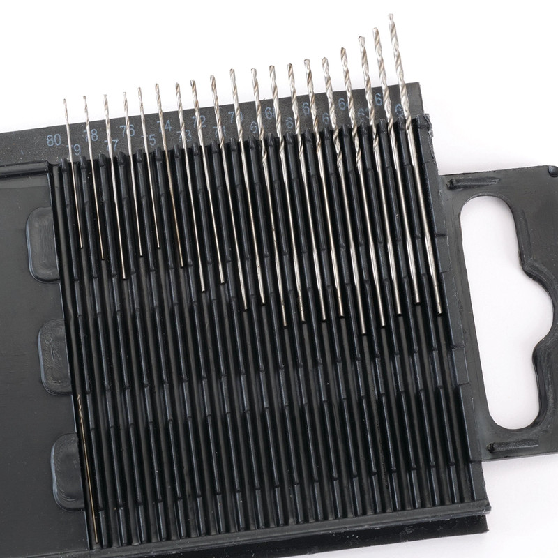 20-Piece Wire Gauge Size Micro Drill Bit Set